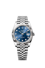 Rolex Datejust 41 mm Bright blue, diamond set dial - фото 5