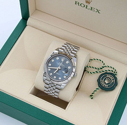 Rolex Datejust 41 mm Bright blue, diamond set dial - фото 3