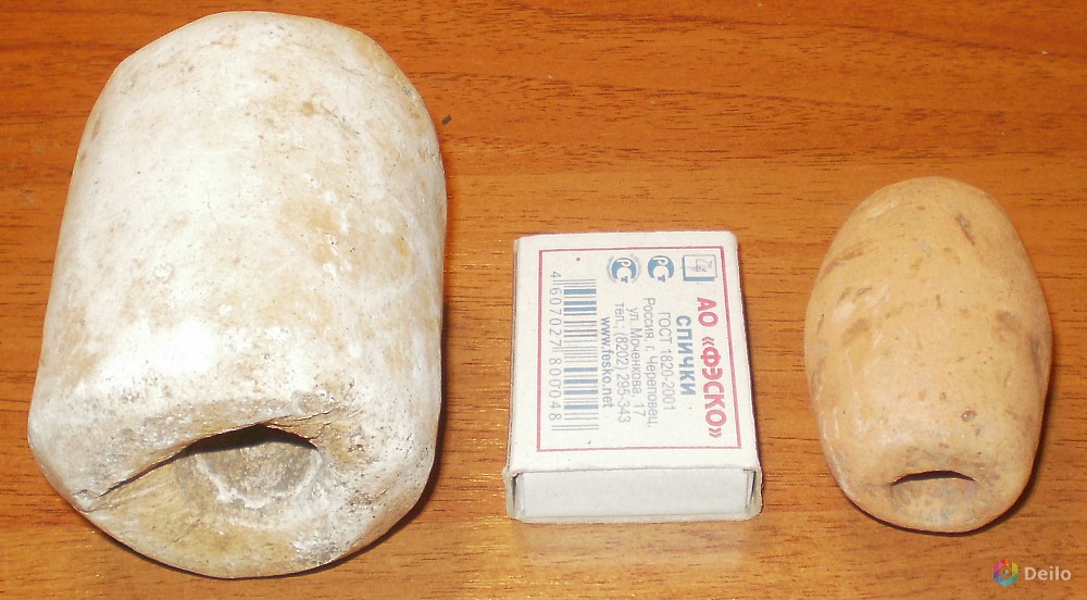 Старинные глиняные грузила для сети или бредня