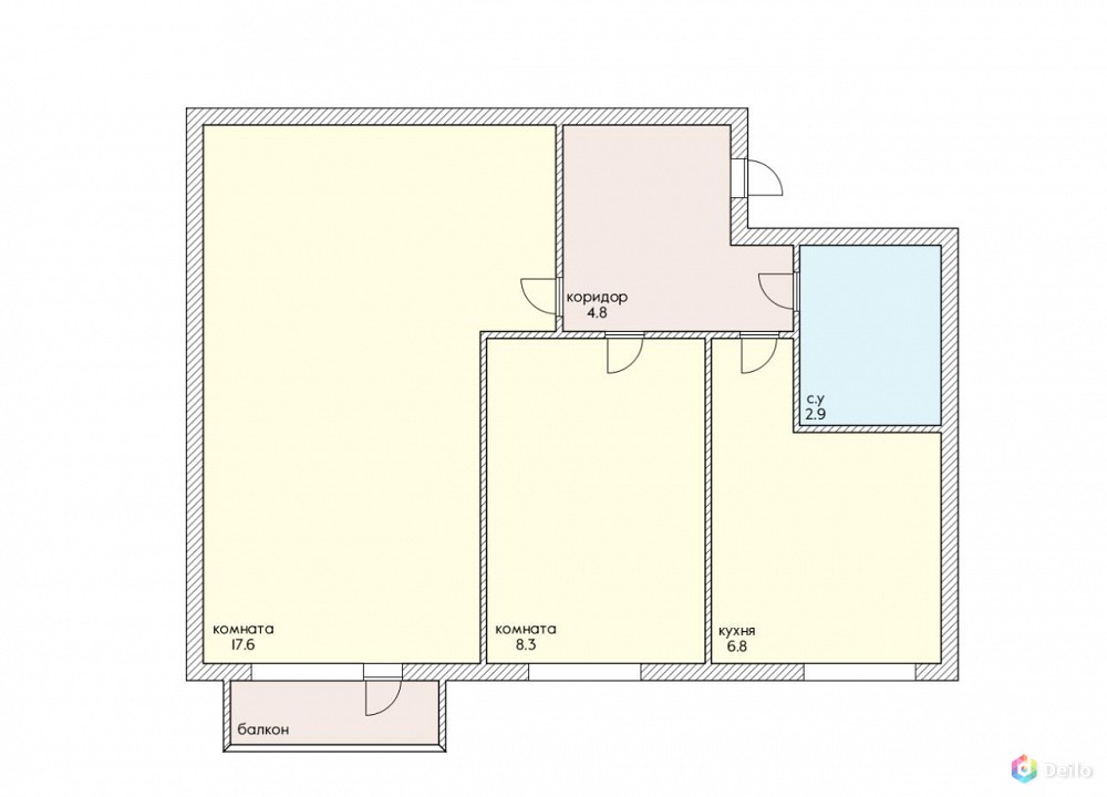 2 изолированные комнаты. Планы 2 ккв изолированные комнаты.