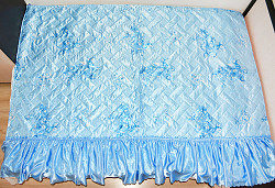 Набор-комплект: Голубое покрывало + шторы - фото 7