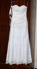 Свадебное платье белого цвета в отличном состоянии - фото 3