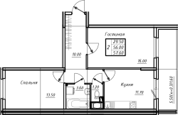Продажа 2 комнатной квартиры в Шушарах