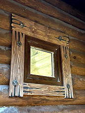 Резной деревянный наличник на окно и дверь - фото 7