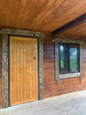 Деревянный наличник на дверь и окно - фото 5