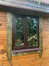 Деревянный наличник на дверь и окно