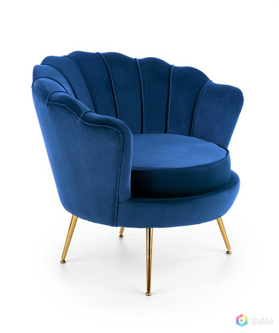 Кресло Halmar Аmorinito (темно-синий/золотой)