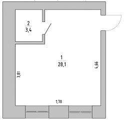 Продам 1-комнатную квартиру (вторичное) пос Ключи - фото 7