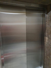 Реставрация лифтов из нержавеющей стали. удаление царапин