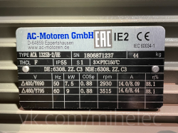 Электродвигатель AC-Motoren GmbH, ACM 132SB-2/HE 7.5 кВт - фото 3