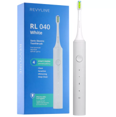 Белая зубная щетка Revyline RL 040 с мощной батареей и 4 реж