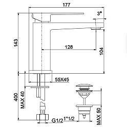 Смеситель Fiore Kube 100BB8515 - фото 3