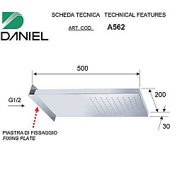 Верхний душ Daniel A562 - фото 3