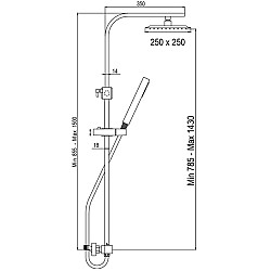 Душевая стойка AQG Bold чёрная - фото 4