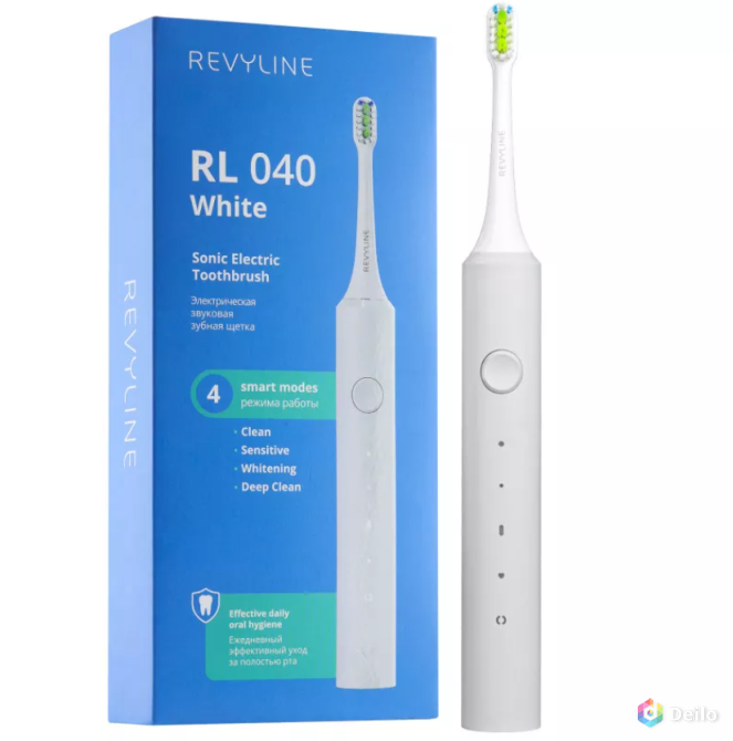 Звуковая зубная щетка Revyline RL040 в белом цвете с 4 режим