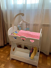 Кроватка для куклы кукольная кровать - фото 5