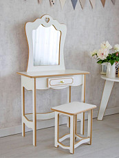 Туалетный столик и стульчик для девочки с зеркалом детский - фото 7