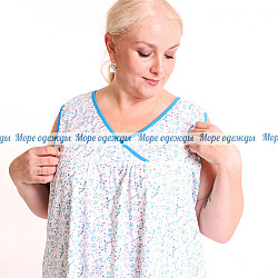 Сорочка женская большого размера из хлопка - фото 7