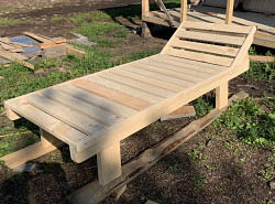 Шезлонг ( лежак ) деревянный в кемерово - фото 3