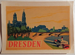 Переводная картинка. Дрезден. ГДР. 1966 год