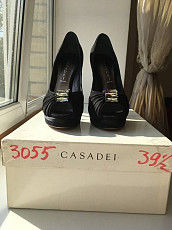 Туфли casadei италия новые размер 39 замшевые черные платфор - фото 3
