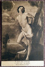 Антикварная открытка. Гвидо Рени "Святой Себастьян"