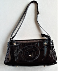 Женская сумка, лакированная, чёрная, новая, искусственная кожа - фото 1