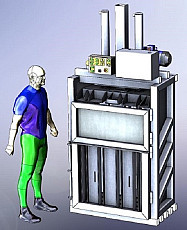 Пресс-пакетировщик вертикальный Кубер-15ВА с подключаемым