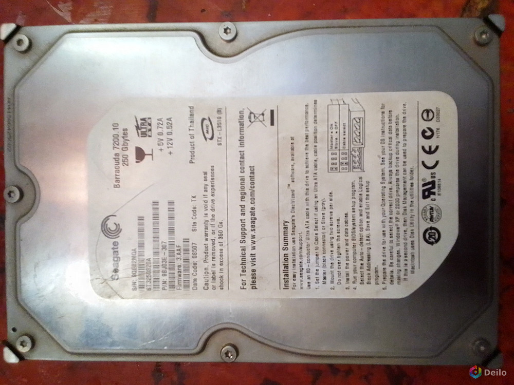 HDD жесткий диск 250gb IDE Seagate 7200.10