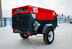 Дизельный компрессор BAYSAR DS185-7 на шасси - фото 4