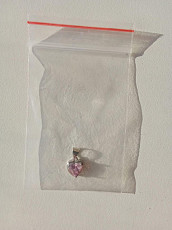 Кулон подвеска сердце розовая камень Sunlight бижутерия укра - фото 3