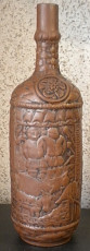 Глиняная декоративная бутылка 1 литр - фото 4