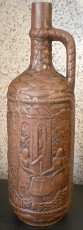 Глиняная декоративная бутылка 1 литр