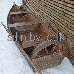 Красивая деревянная лодка в аренду - фото 5
