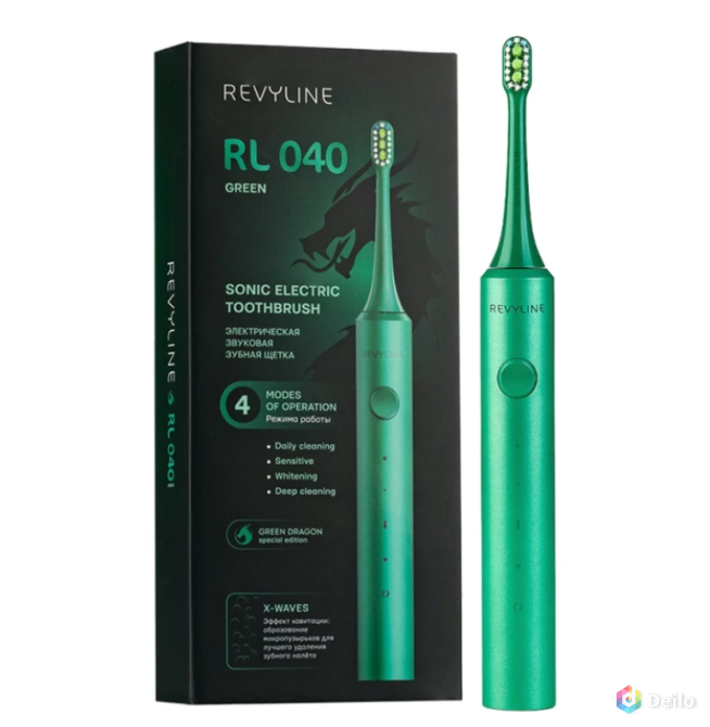 Звуковая зубная щетка Revyline RL040 Green Dragon