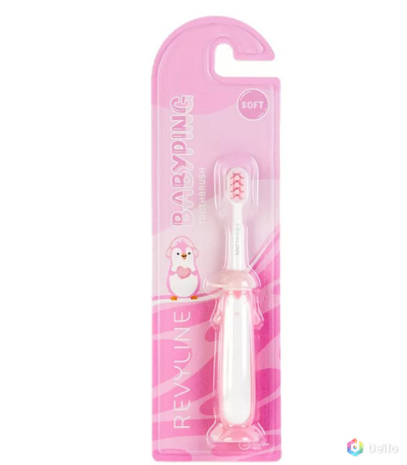 Зубная щетка для детей Revyline BabyPing, розовый дизайн
