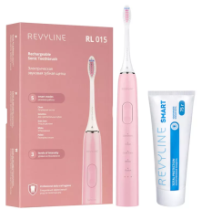 Набор звуковая щетка Revyline RL015 Pink и паста для зубов S