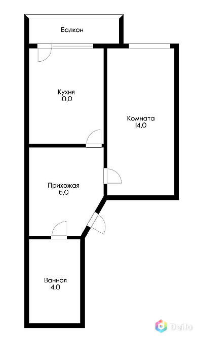 В продаже отличная 1-комнатная квартира на видовом этаже. Ши