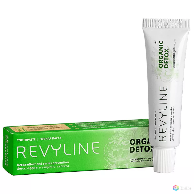 Зубная паста Organic Detox от Revyline, компактная упаковка