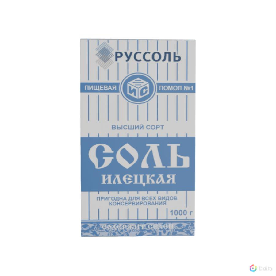 Соль пищевая, высшего сорта, фасованная в картонную пачку по